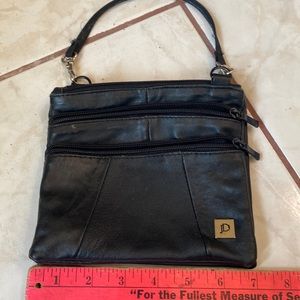 JD Black Leather Bag